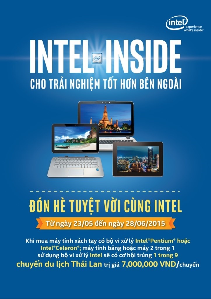 9 chuyến đi Thái Lan đang chờ đón các bạn trong khuyến mãi cực khủng từ Intel