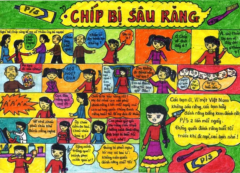 Em Vũ Thủy Tiên kể lại câu chuyện của một cô bé lười chăm sóc răng miệng nên bị sâu răng rất đau. Từ đó về sau, cô bé luôn tự giác và chăm chỉ chải răng mỗi ngày hai lần sáng và tối.