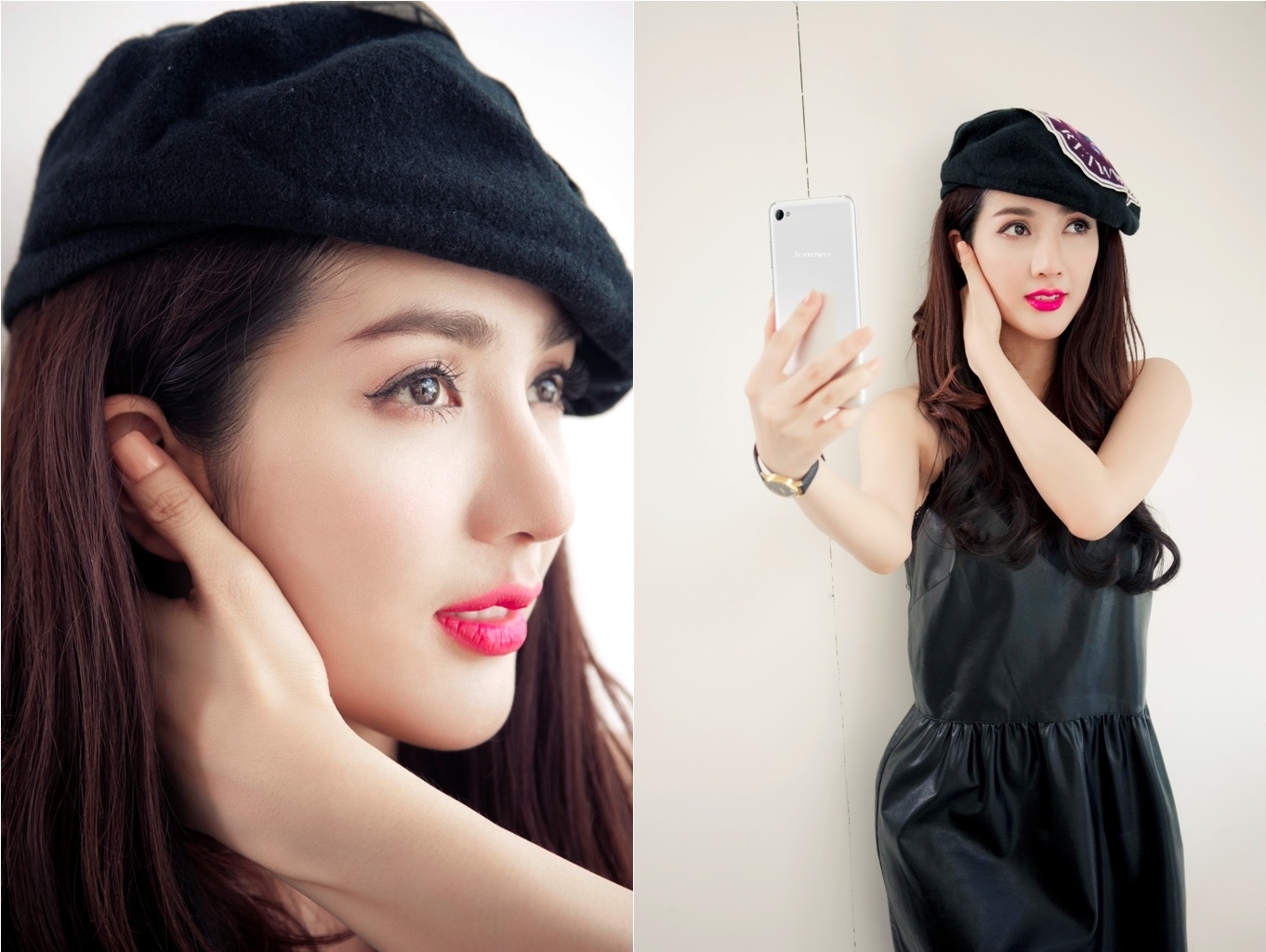 Khiến mọi người lầm tưởng có người vuốt tóc cô nàng nhưng thực ra là tay của chính Linh Nappie.