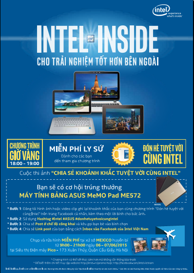 Cùng đến trải nghiệm công nghệ tuyệt vời của Intel tại siêu thị  điện máy Pico Hà Nội