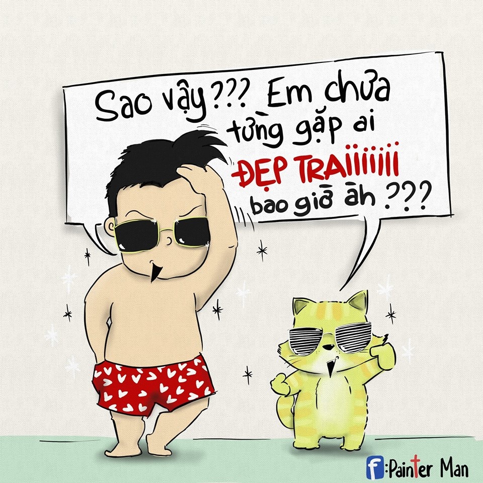 Quần Tím Đỏ và Lắm Lông Đuôi thu hút hơn 20.000 like cho fanpage Painter Man.