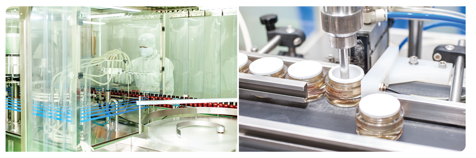 Dây chuyền sản xuất hiện đại theo tiêu chuẩn Châu Âu của kem Sắc Ngọc Khang