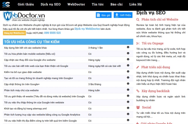 Một số đầu việc cụ thể trong quá trình chăm sóc website , cụ thể SEO website.