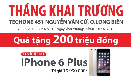 TechOne khai truong chi nhanh 451 Nguyen Van Cu tai Ha Noi hinh anh