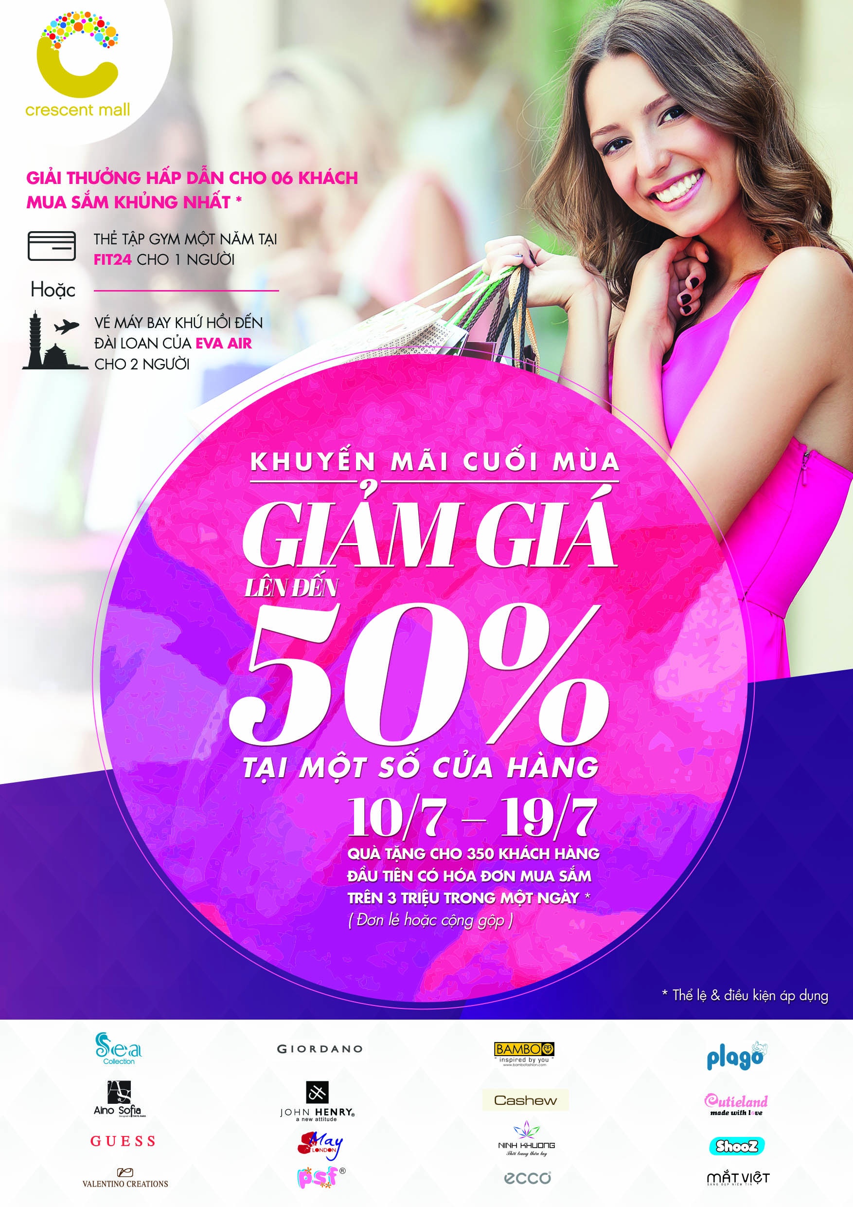 Giảm giá cuối mùa hoành tráng tại Crescent Mall.