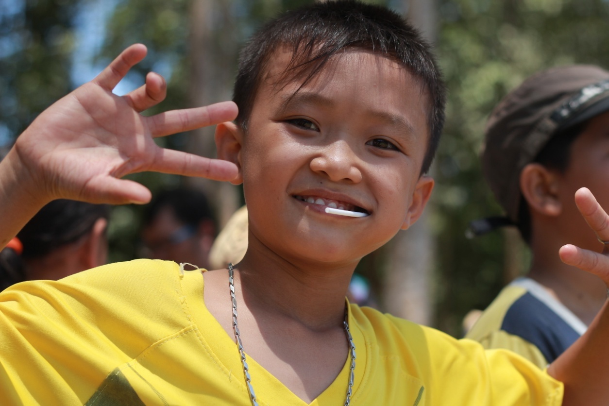   Nụ cười hồn nhiên khiến mọi nỗi mệt mỏi của chuyến hành trình dài tan biến. 