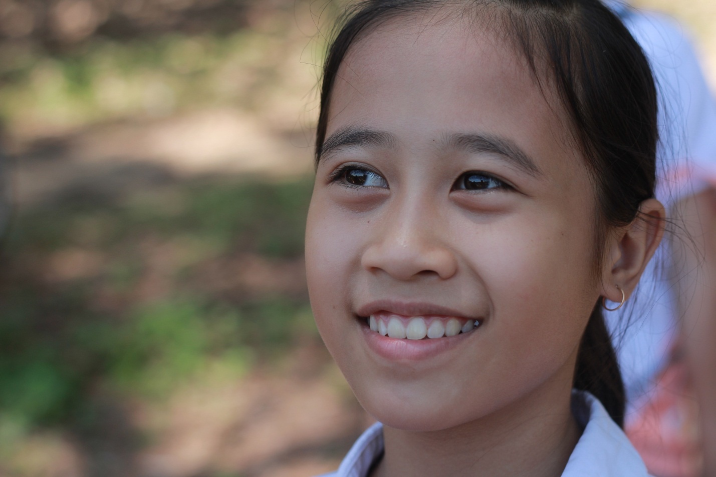 Nụ cười hiền hòa của một bé gái ở Kiên Giang.   