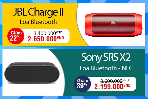 Loa di động công nghệ hiện đại giá giảm đến 40%.