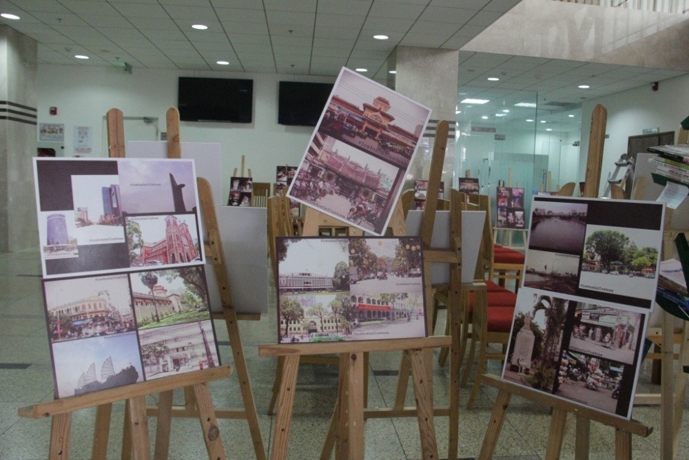 Ảnh 2: Triển lãm Sài Gòn trong mắt tôi trong khuôn khổ Grand Tour với chủ đề Khám phá Sài Gòn do ngành Du lịch – trường Đại học Hoa Sen tổ chức