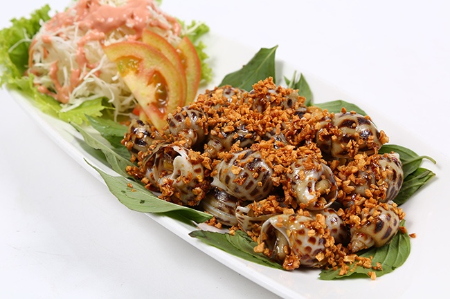Ốc hương rang tỏi.