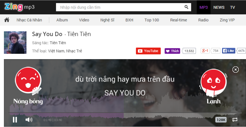 Nghe nhạc cùng biểu tượng cảm xúc ngộ nghĩnh.
