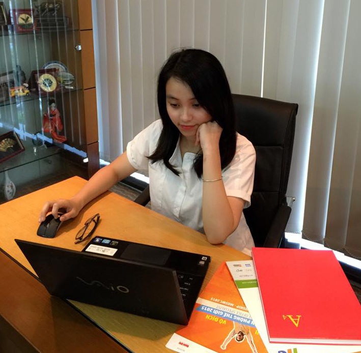 Hiền Gia trong những ngày ôn luyện cho cuộc tranh tài tại Mỹ.