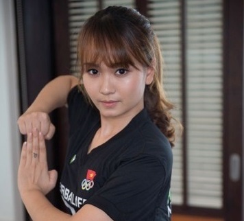 Hotgirl wushu Mai Phuong tu hao vi tro thanh huan luyen vien hinh anh