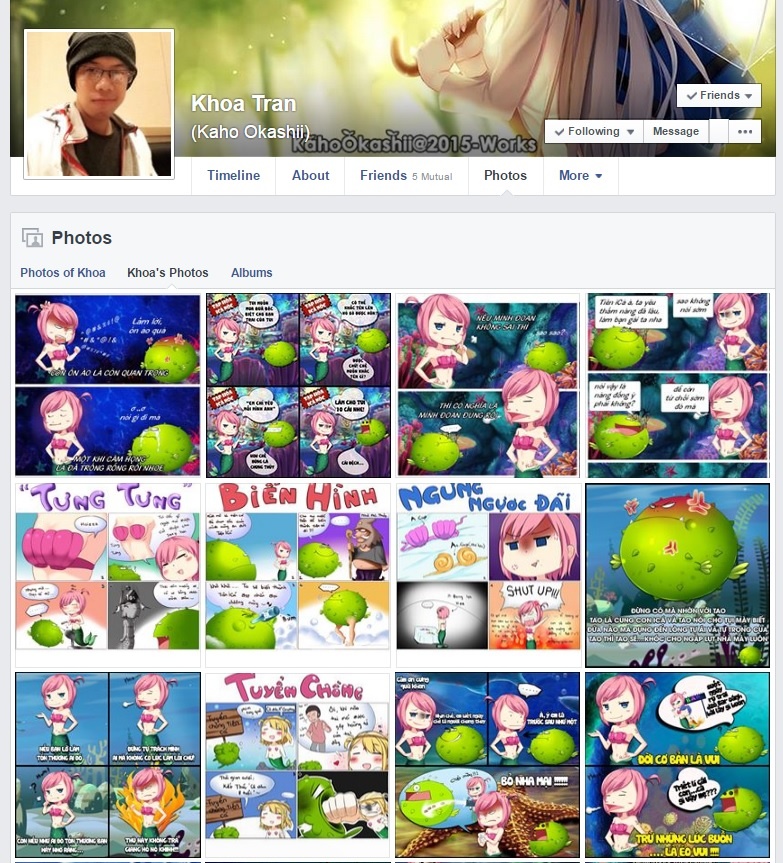 Những hình ảnh về cặp đôi xuất hiện kín trên facebook Kaho.