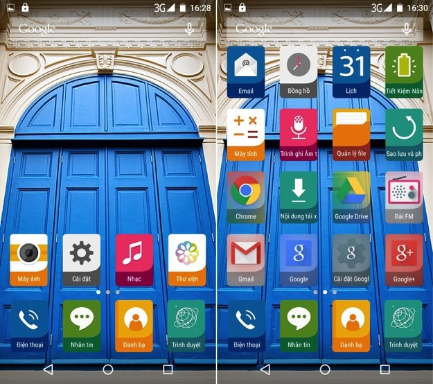 Giao diện Philips New UI của smartphone S358.
