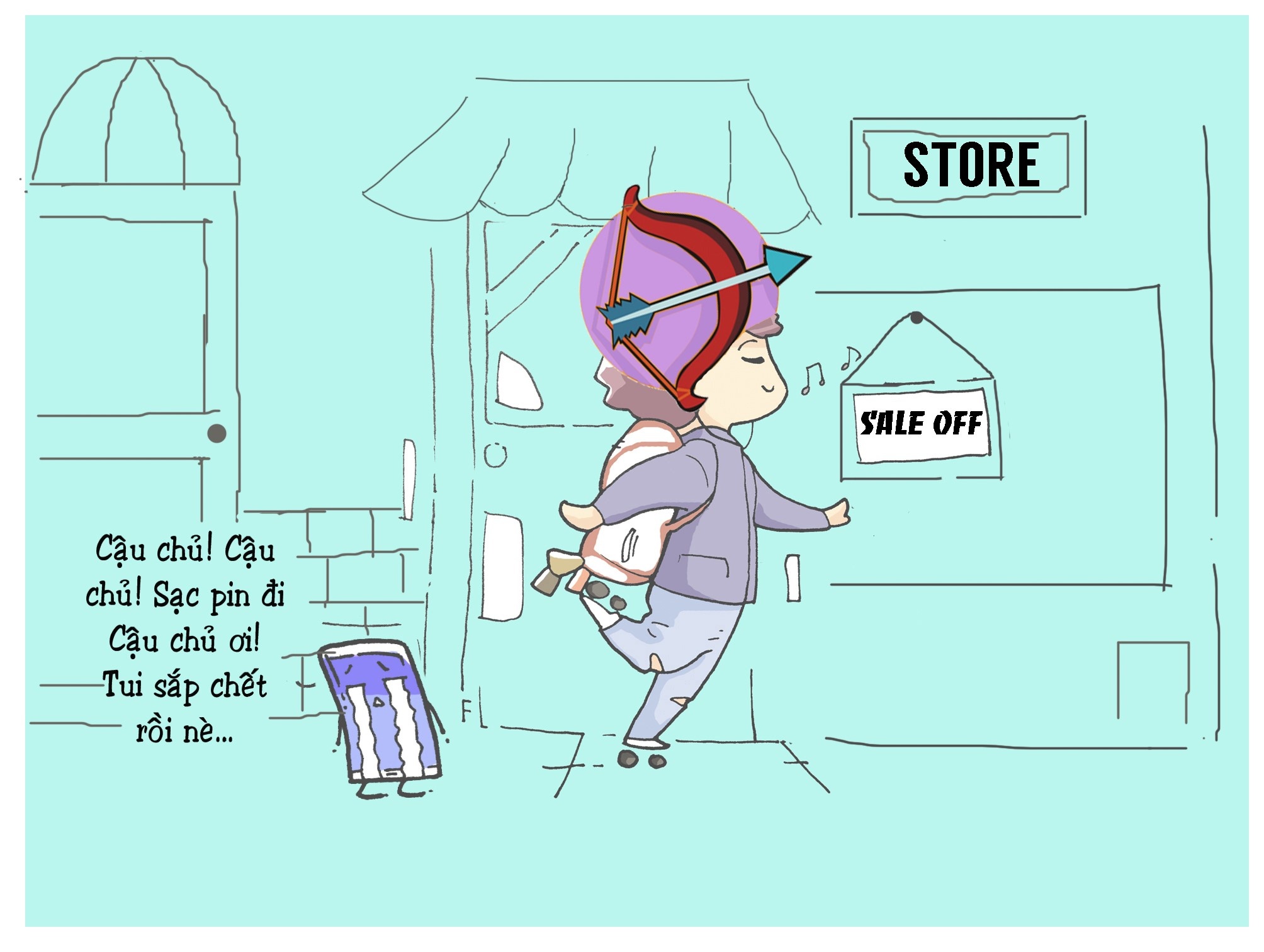 Nhân Mã mải chơi nên hay quên sạc pin điện thoại mỗi khi ra ngoài.