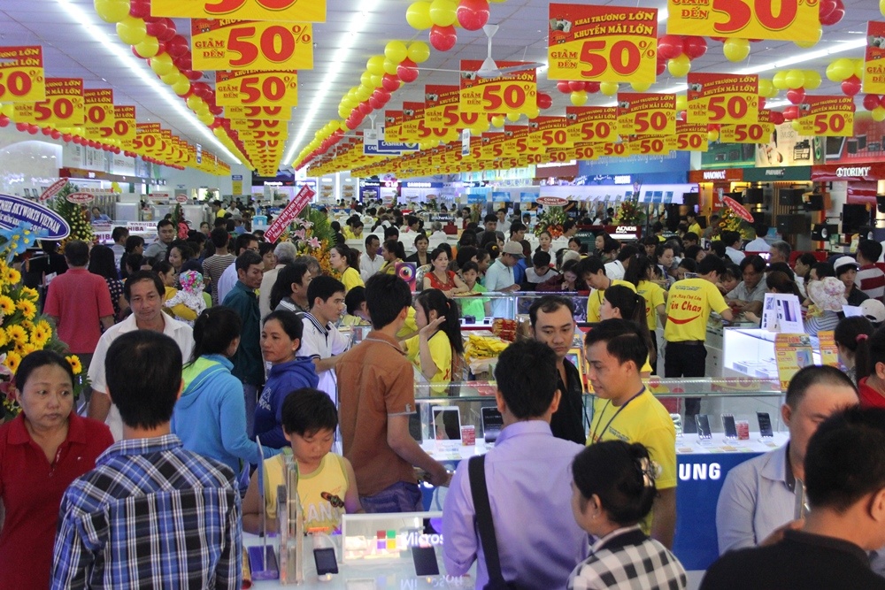 Gian hàng triển lãm công nghệ.