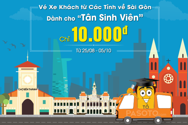 Ve xe 10.000 dong cho tan sinh vien tinh nhap hoc TP HCM hinh anh