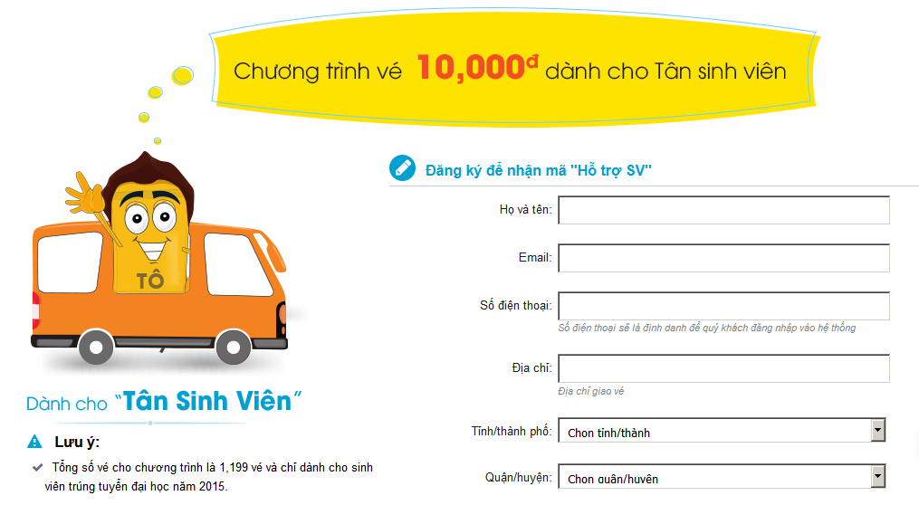 Danh sách sinh viên mua vé sẽ được công bố trên Pasoto.com.