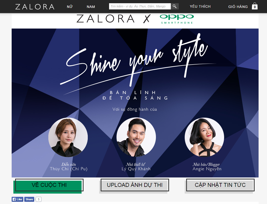 Cuộc thi được tài trợ bởi nhãn hàng Zalora và thương hiệu điện thoại OPPO.