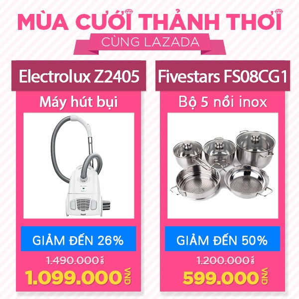 Giam gia 50% cho cac cap doi khi mua hang tai Lazada hinh anh