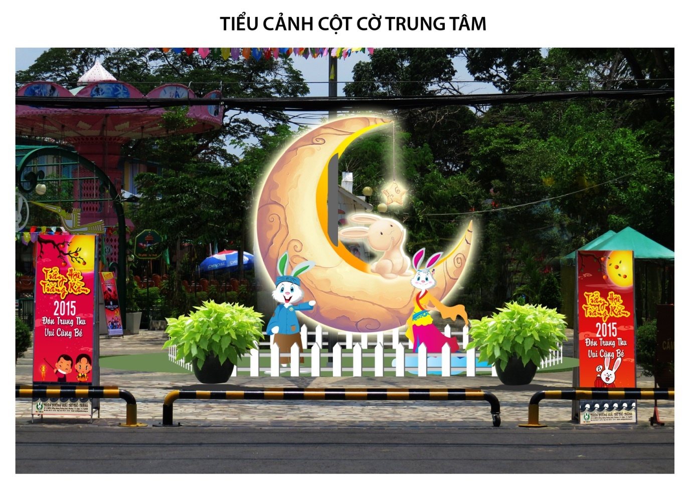 Tiểu cảnh Thỏ Ngọc Ngũ Cung Trăng tại Thỏ Trắng Lê Thị Riêng.