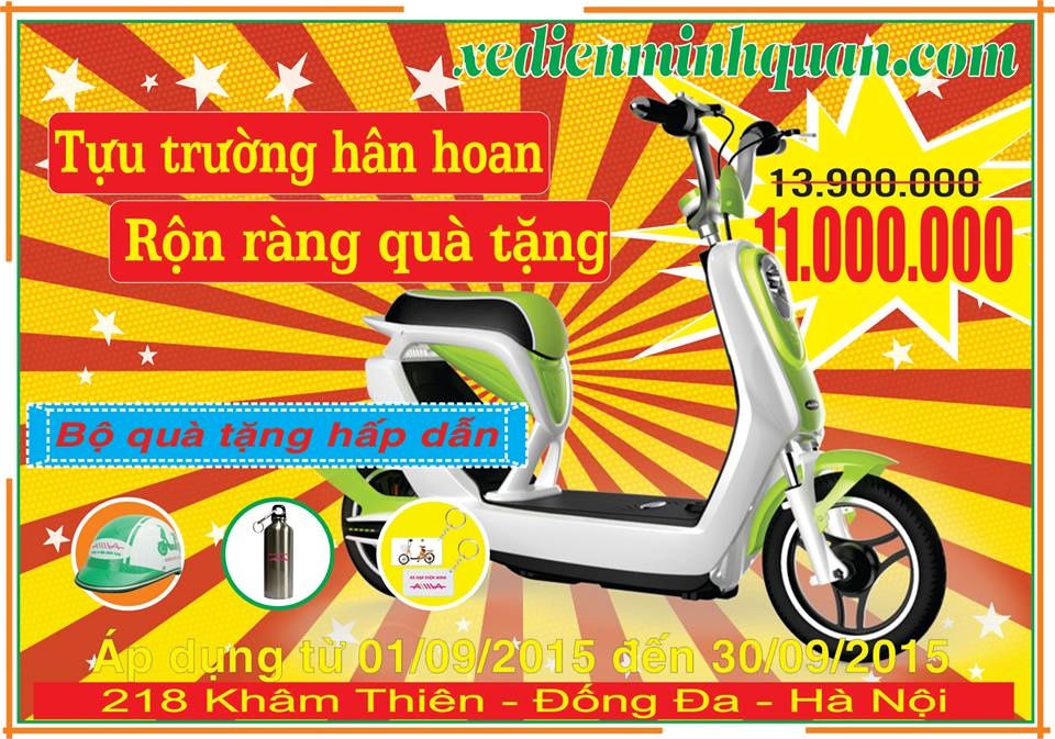 Ron rang mua tuu truong cung xe dien Minh Quan hinh anh