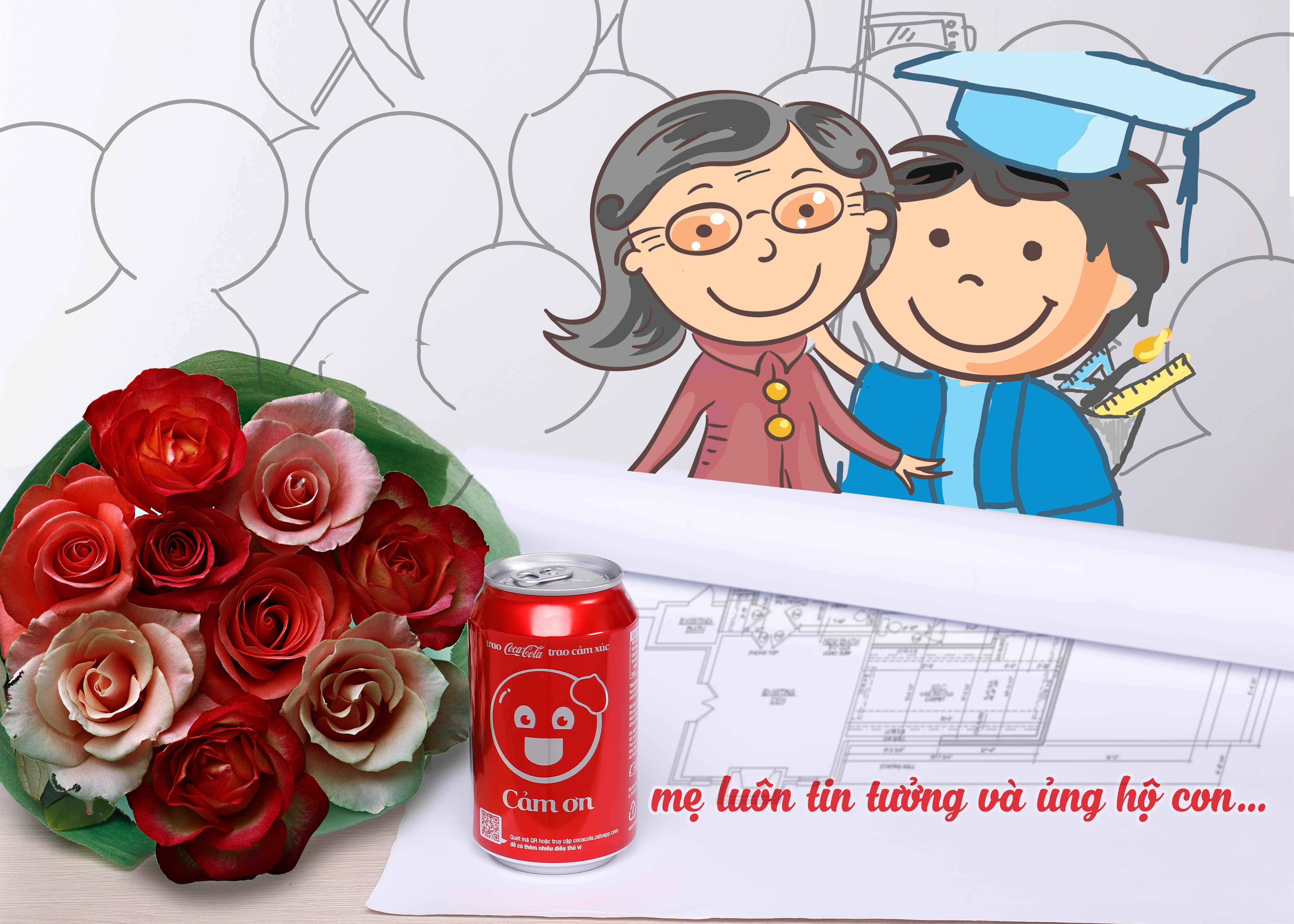 Trong nhà, mẹ là người luôn tin tưởng con sẽ thực hiện được hoài bão của mình. Dù học phí cao, trong gia đình lại không có ai từng đeo đuổi ngành kiến trúc, nhưng mẹ vẫn lắng nghe con giãi bày ước mơ được trở thành kiến trúc sư và nói: “Con cố lên, mẹ sẽ luôn ủng hộ con”. Ngày tốt nghiệp, mẹ là người con muốn nói lời cảm ơn nhất. Nhờ niềm tin, tình yêu thương vô bờ và sự ủng hộ của mẹ mà con đã có thêm động lực để thức khuya làm đồ án, và hơn hết, được sống trọn với mơ ước và đam mê của mình