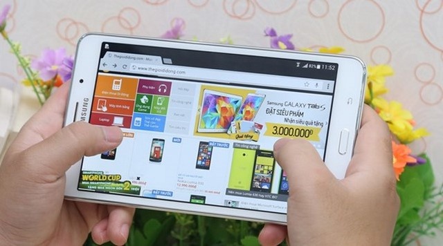 Galaxy Tab 4 7 inch có giá 4,99 triệu đồng tại thegioididong.com.