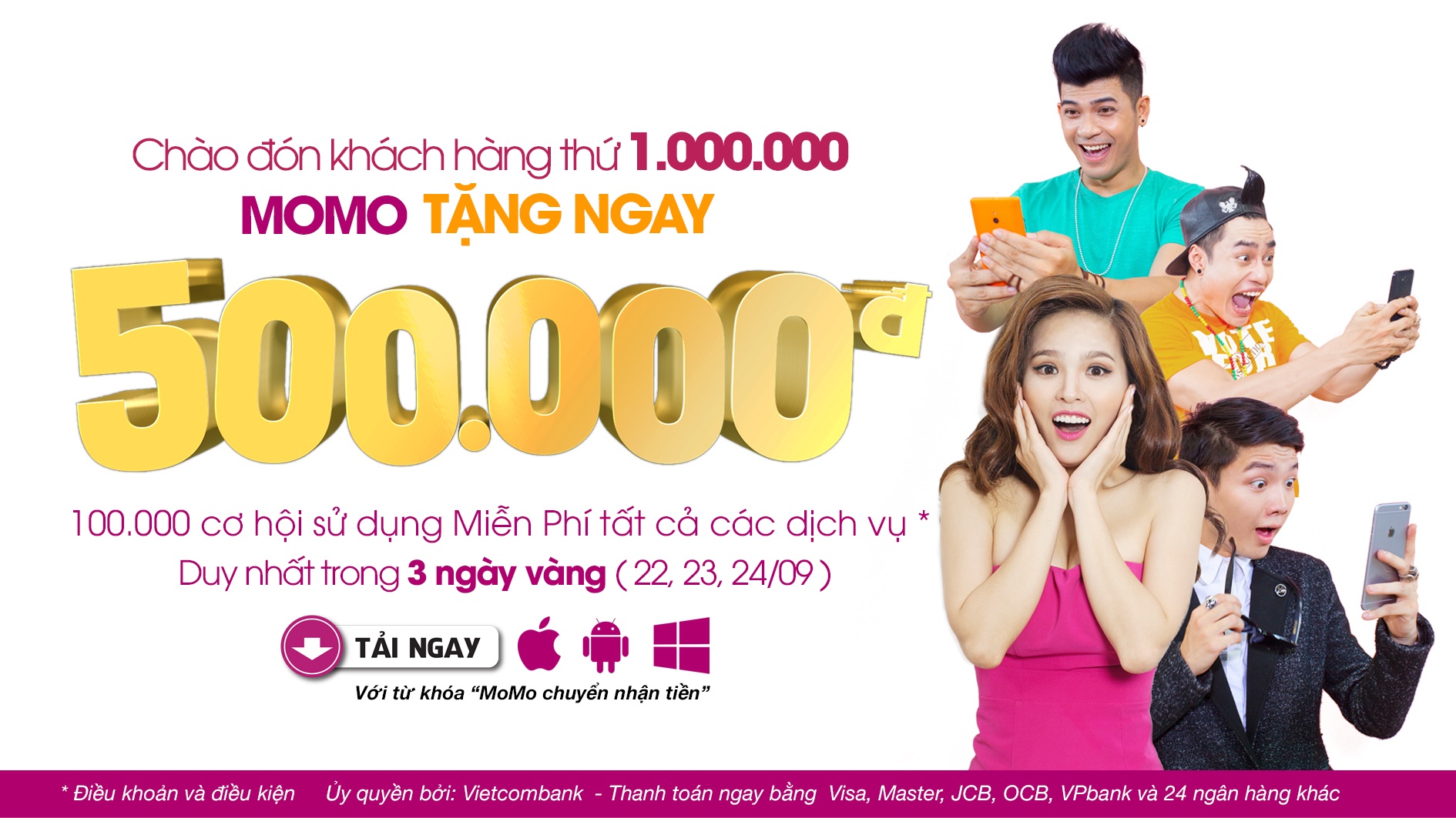 100.000 co hoi dung dich vu mien phi tren MoMo hinh anh