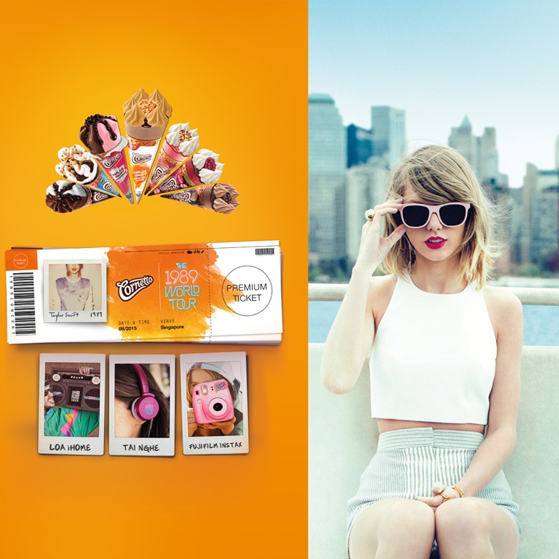 Cuộc đua mua kem, tích điểm và săn vé 1989 World Tour tại Singapore của Cornetto đang diễn ra gay cấn, sôi động.