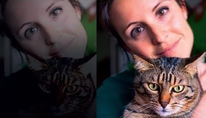 So sánh hình ảnh chụp selfie bằng HTC One E9 Dual Sim (phải) và điện thoại khác (trái). 