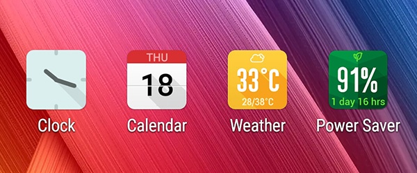 Thao tác nhanh với biểu tượng ứng dụng hoạt họa trực quan cho phép bạn tra cứu thông tin mà không cần phải truy cập ứng dụng. Những ứng dụng như đồng hồ (cài đặt bằng cách vào Clock, đến Setting và chọn Animated app icon), thời tiết, lịch hay power saver hiển thị được theo thời gian thực, nên thông tin về giờ giấc, thời tiết, ngày tháng và mức độ pin luôn cập nhật chính xác và liên tục trên icon.