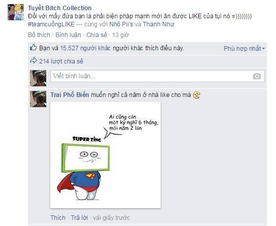 Những bình luận sử dụng bộ sticker “chế” cực hài hước và đáng yêu