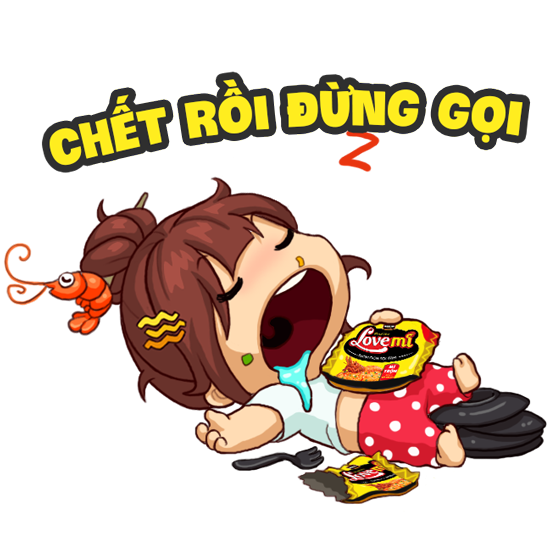 Hình ảnh ấn tượng của bộ sticker Lovemi.