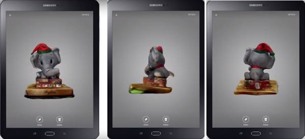 Chụp ảnh 3D với ứng dụng có sẵn trên Galaxy Tab S2 (ảnh cắt từ video)