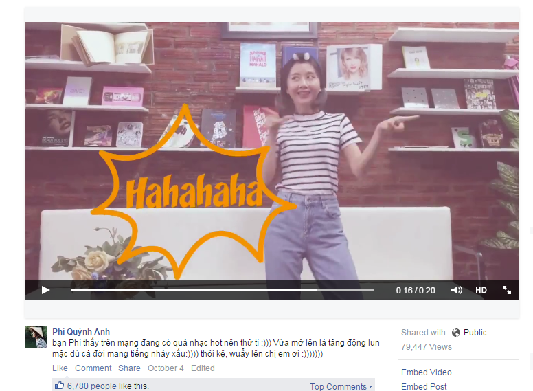 Bất chấp khả năng vũ đạo hạn chế, Quỳnh Anh Shyn vẫn nhảy nhiệt tình và khoe clip với fan.