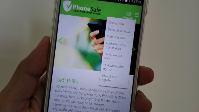 Phonesafe giúp người dùng an tâm sử dụng smartphone.