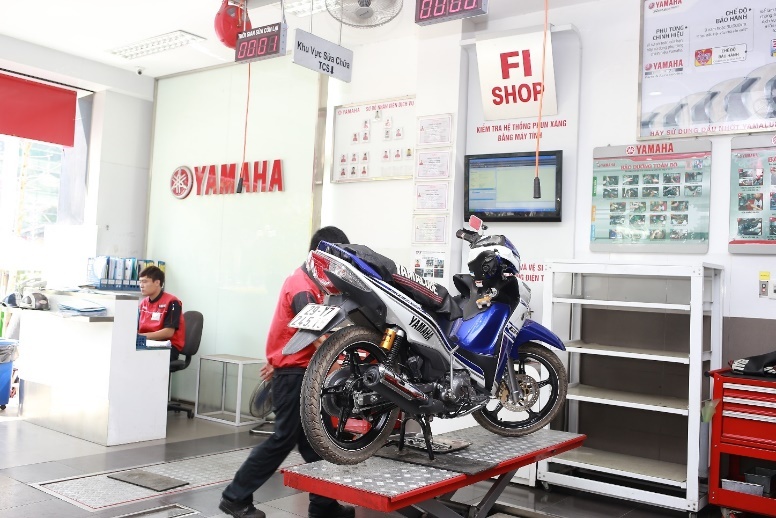 Sửa chữa và bảo dưỡng tại Yamaha Town với các kỹ thuật viên tay nghề cao do hãng đào tạo.