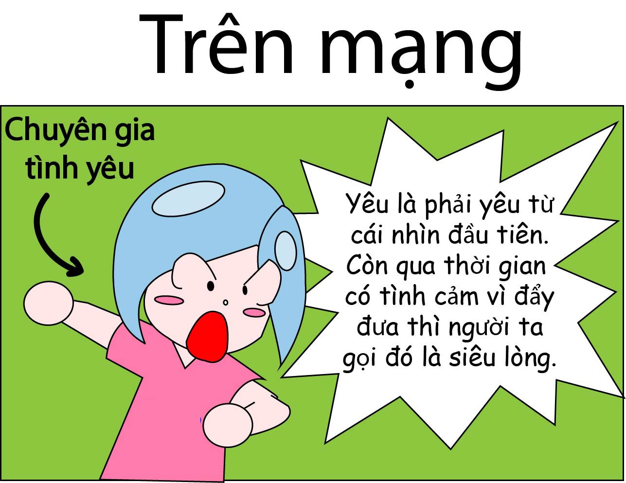 Các FA sẵn sàng lên mạng đưa ra những phân tích sâu sắc và chặt chẽ về tình yêu.   