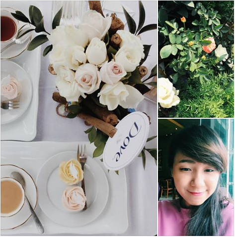 Là một trong những người tới sớm nhất, bạn Mai Hương Nguyễn hào hứng chụp ảnh và chia sẻ trên facebook: “Sáng nay có đủ thứ chuyện khó ở nhưng cũng gắng đến đây để rồi bị lạc vào vườn hồng đáng yêu. Uống trà, ngắm hoa và nghe nhạc sống làm tinh thần phấn chấn hẳn lên”.