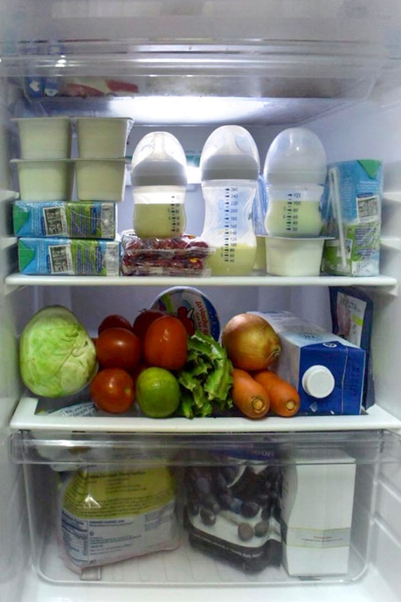 Tủ lạnh của người mẹ trẻ Ái Châu.