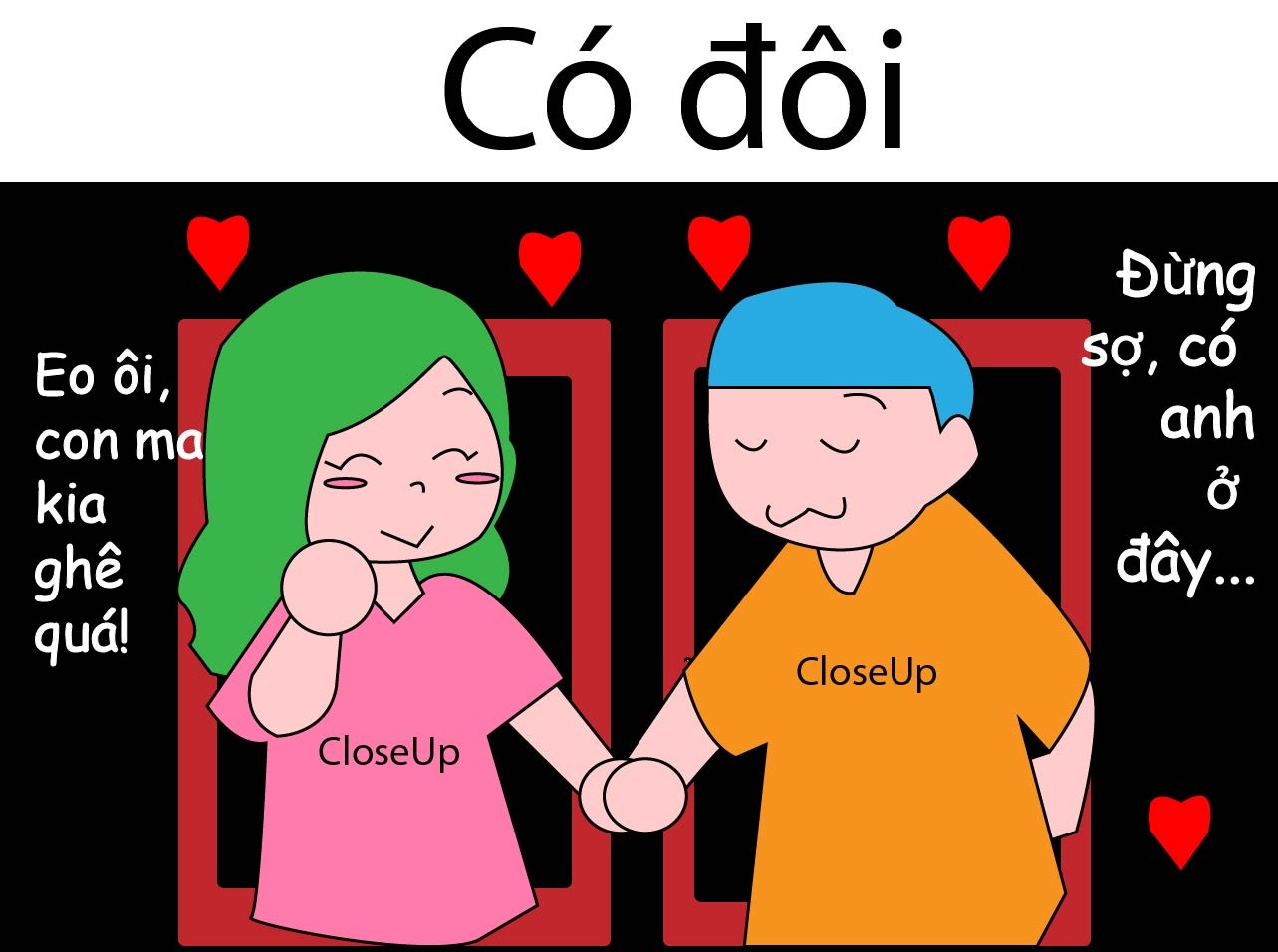 Nhưng khi trải qua những cảnh quay kinh dị, nếu có một bàn tay bên cạnh trấn an, bạn sẽ cảm thấy ấm áp và yên tâm hơn rất nhiều. 