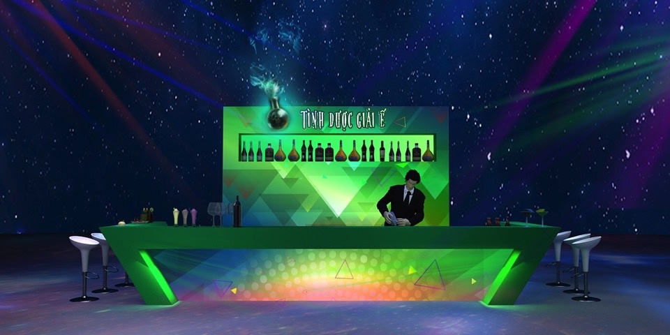 Quầy bar “tình dược giải ế” là nơi các cặp đôi giao lưu, trò chuyện để hiểu them về người bạn của mình.