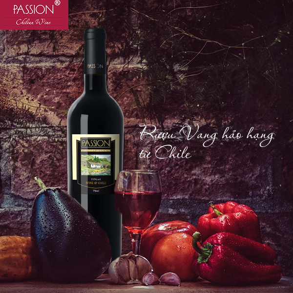 Rượu vang Passion, hảo hạng đến từ Chile rất được ưa chuộng hiện nay đã được phân phối trên toàn quốc.