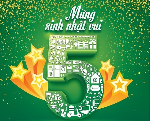 FE Credit khuyen mai lon chao sinh nhat tron 5 tuoi hinh anh
