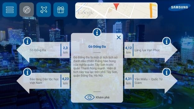 Nhiều địa chỉ thú vị xuất hiện xung quanh địa điểm mà bạn check-in trên Culture Explorer.