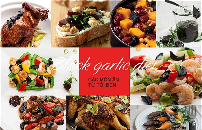 Rất nhiều món ăn được chế biến cùng tỏi đen để tăng dinh dưỡng cho bữa cơm gia đình.