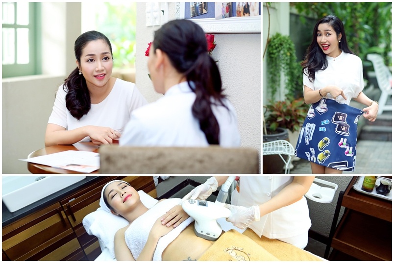 Ốc Thanh Vân lấy lại vóc dáng khá nhanh sau khi sinh em bé thứ ba.