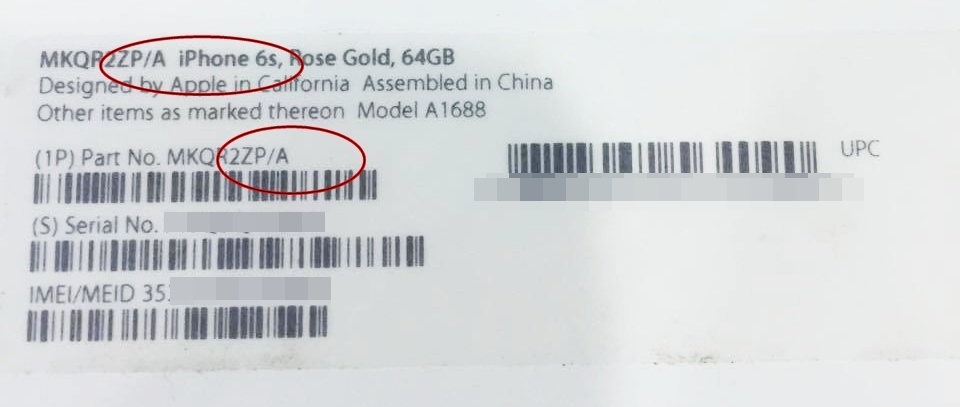 iPhone 6S với nguồn gốc là Hongkong (ZP).